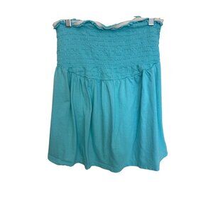 Old Navy Womens 2X Aqua Smocked Strapless Top